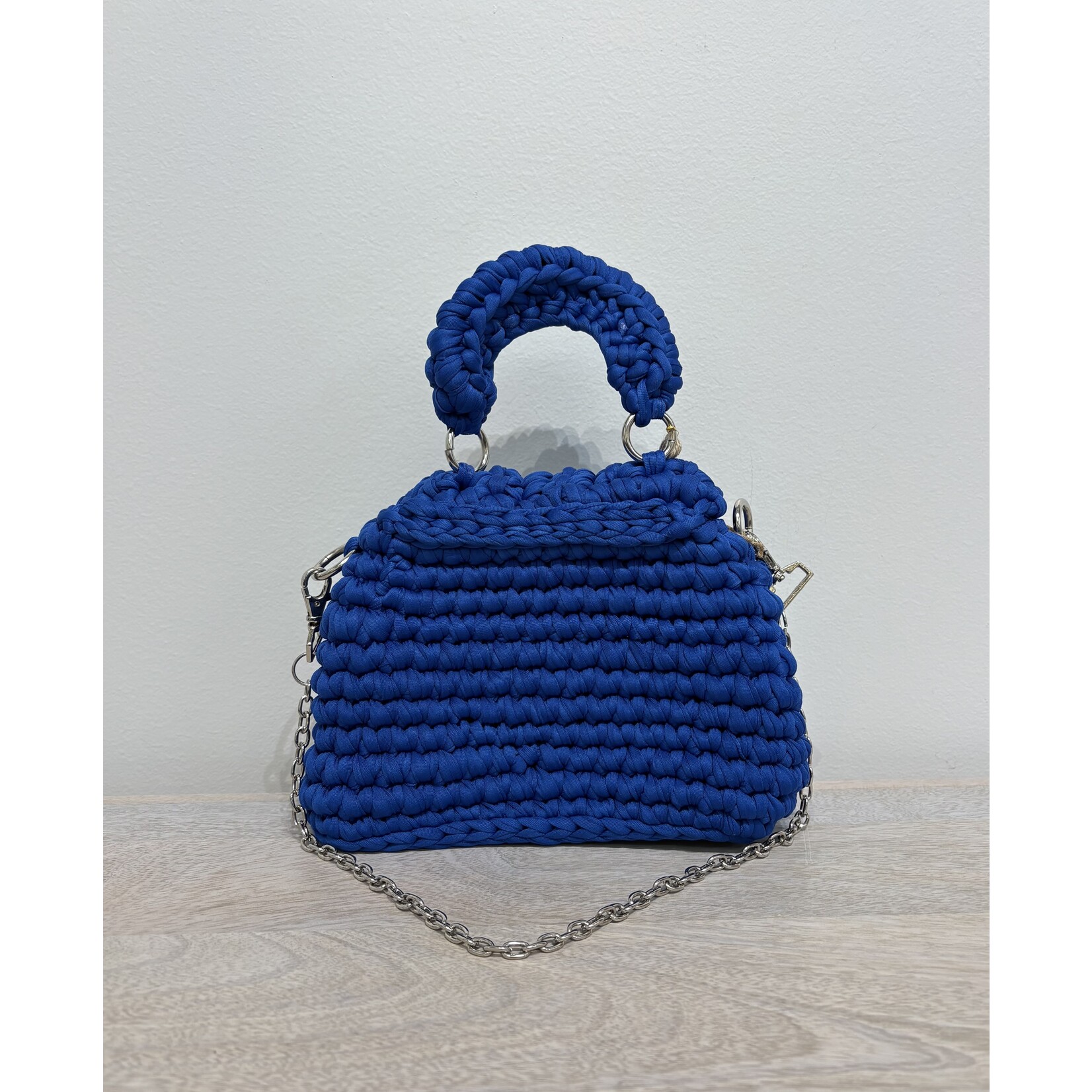 Royal Blue Crochet Bag (plus earrings)