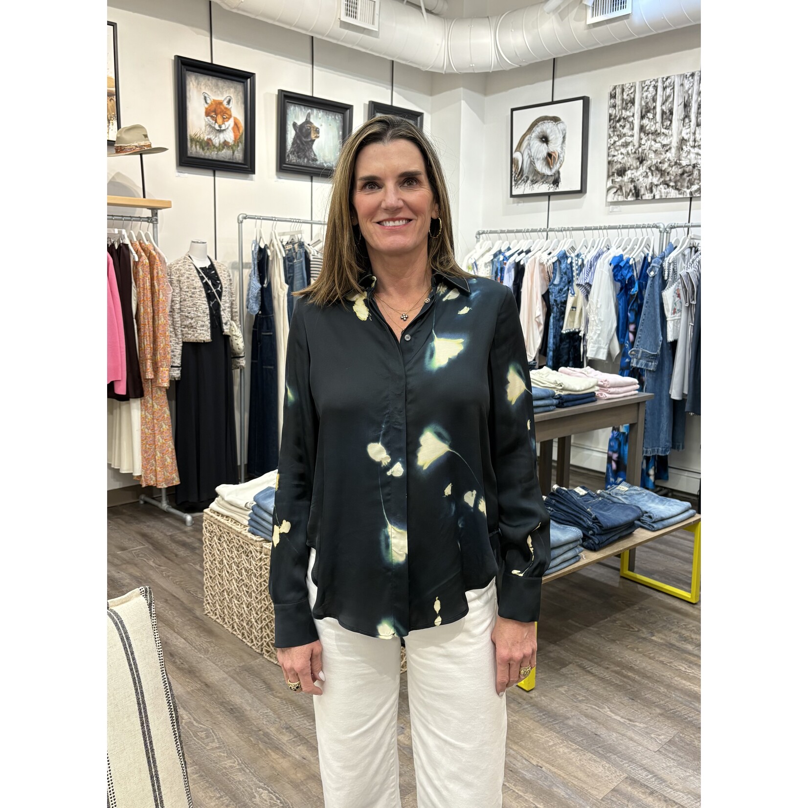Beatrice Abstract Floral Blouse