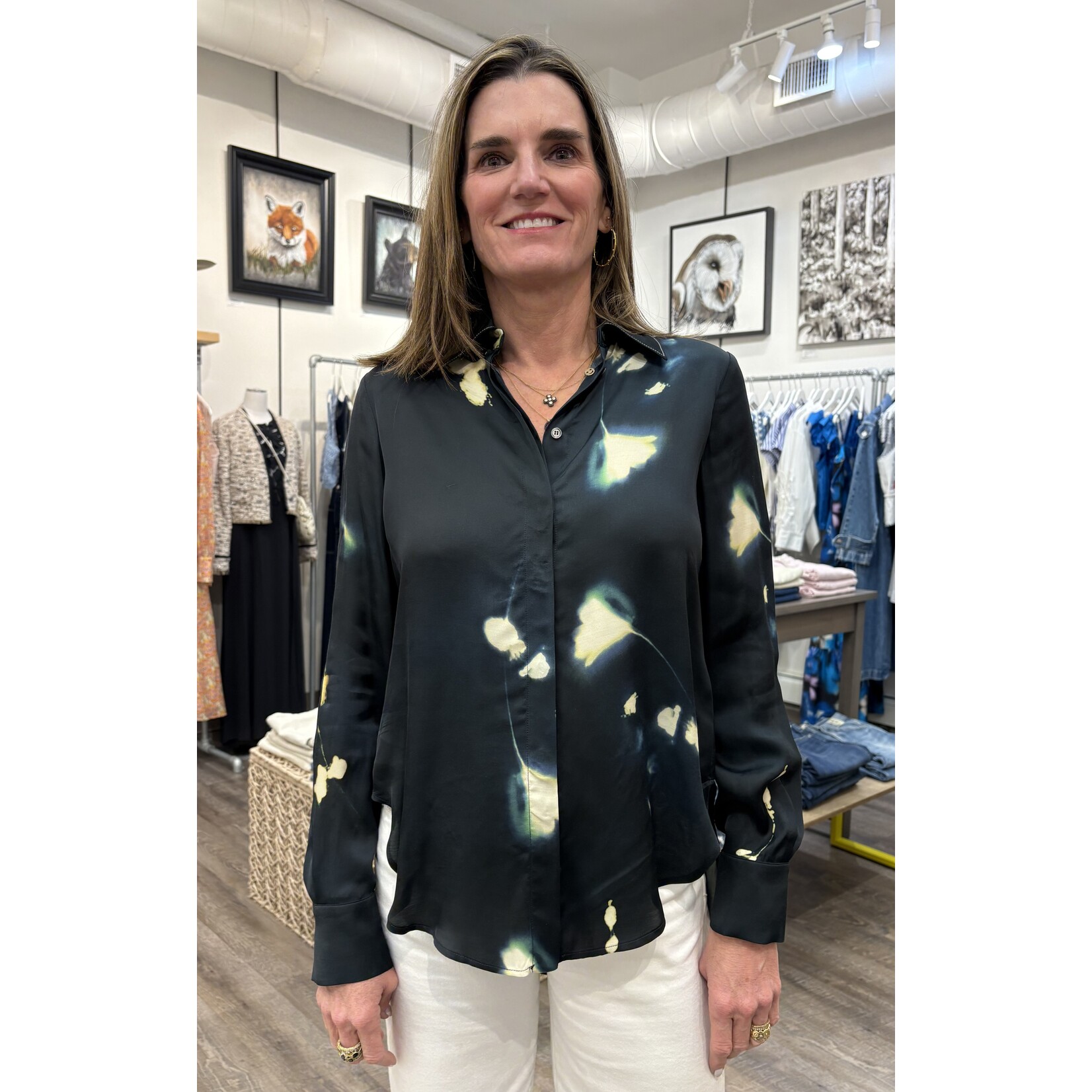 Beatrice Abstract Floral Blouse