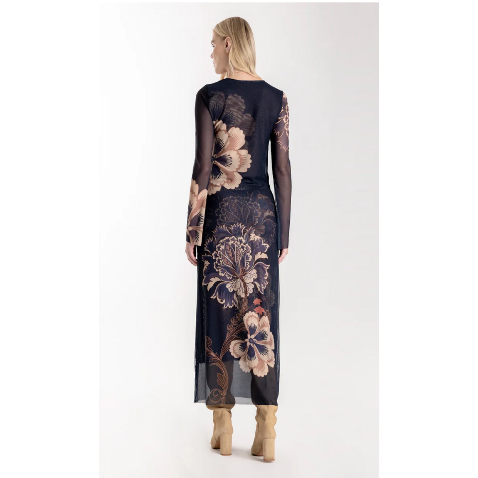 Especia Midnight Arabesque Midi Dress