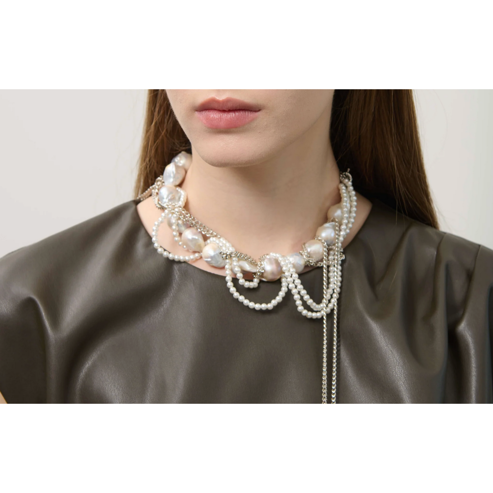 Beatrice Top in Eco Leather