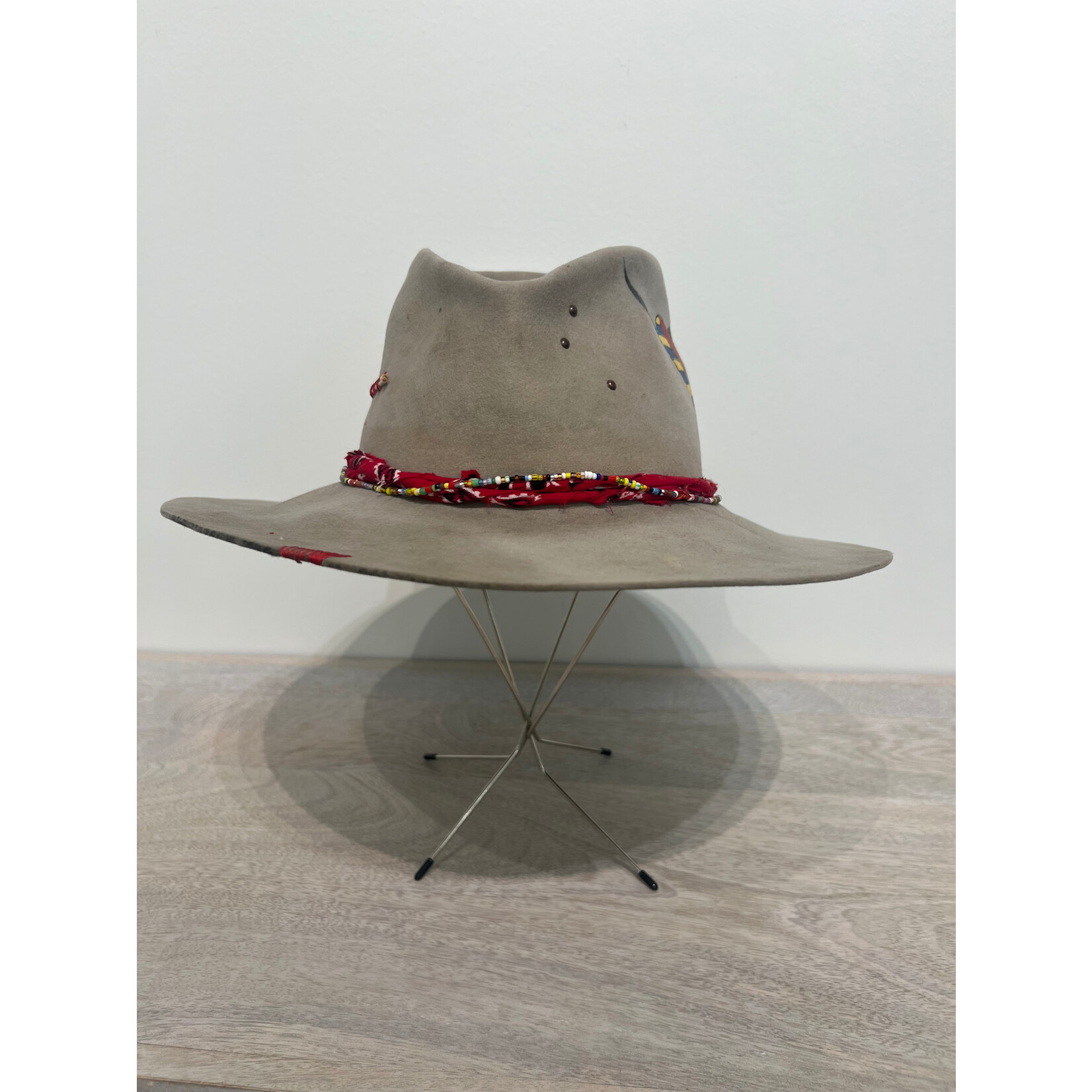 Demented Hat Co. Circa 1960 Hat with Navajo Buffalo Skull