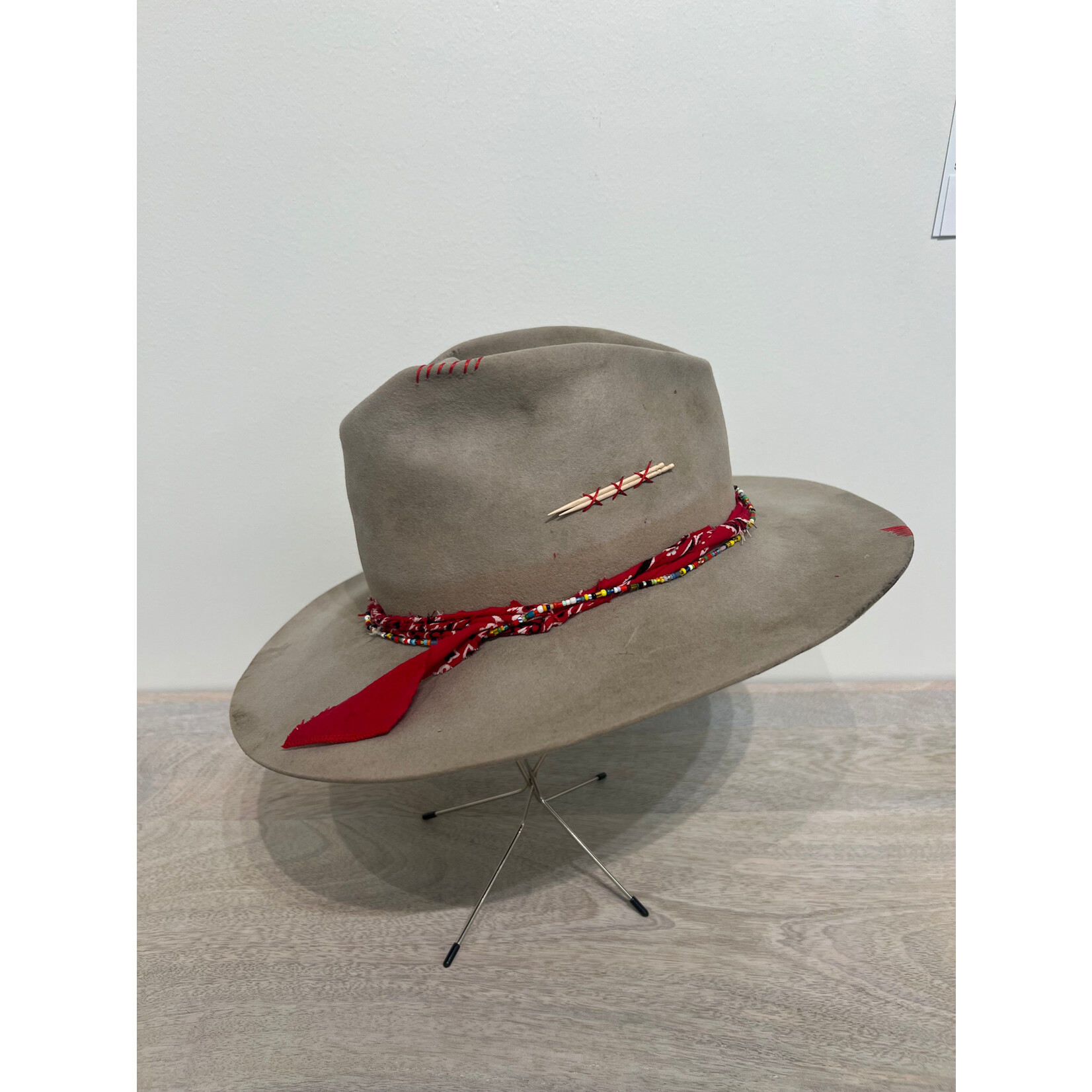 Demented Hat Co. Circa 1960 Hat with Navajo Buffalo Skull