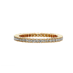 Sethi Couture Prong Yellow Gold and White Diamond Eternity Band