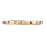 Sethi Couture Brushed Yellow Gold & Diamond Band