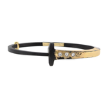 Pat Flynn Three Diamond 22k Gold Splash Nail Bracelet