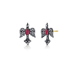 Arman Sarkisyan Diamond and Ruby Baby Bird Stud Earrings