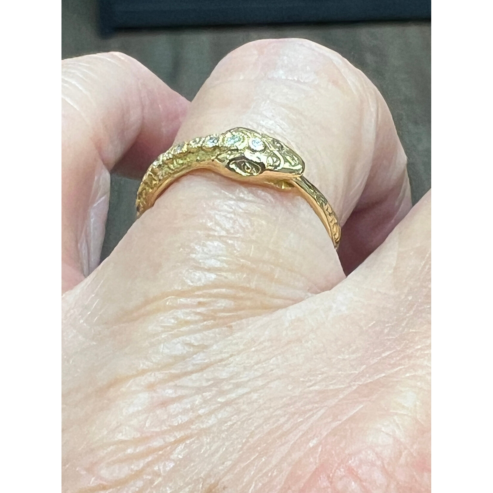 Arman Sarkisyan Gold Snake Band with Diamonds