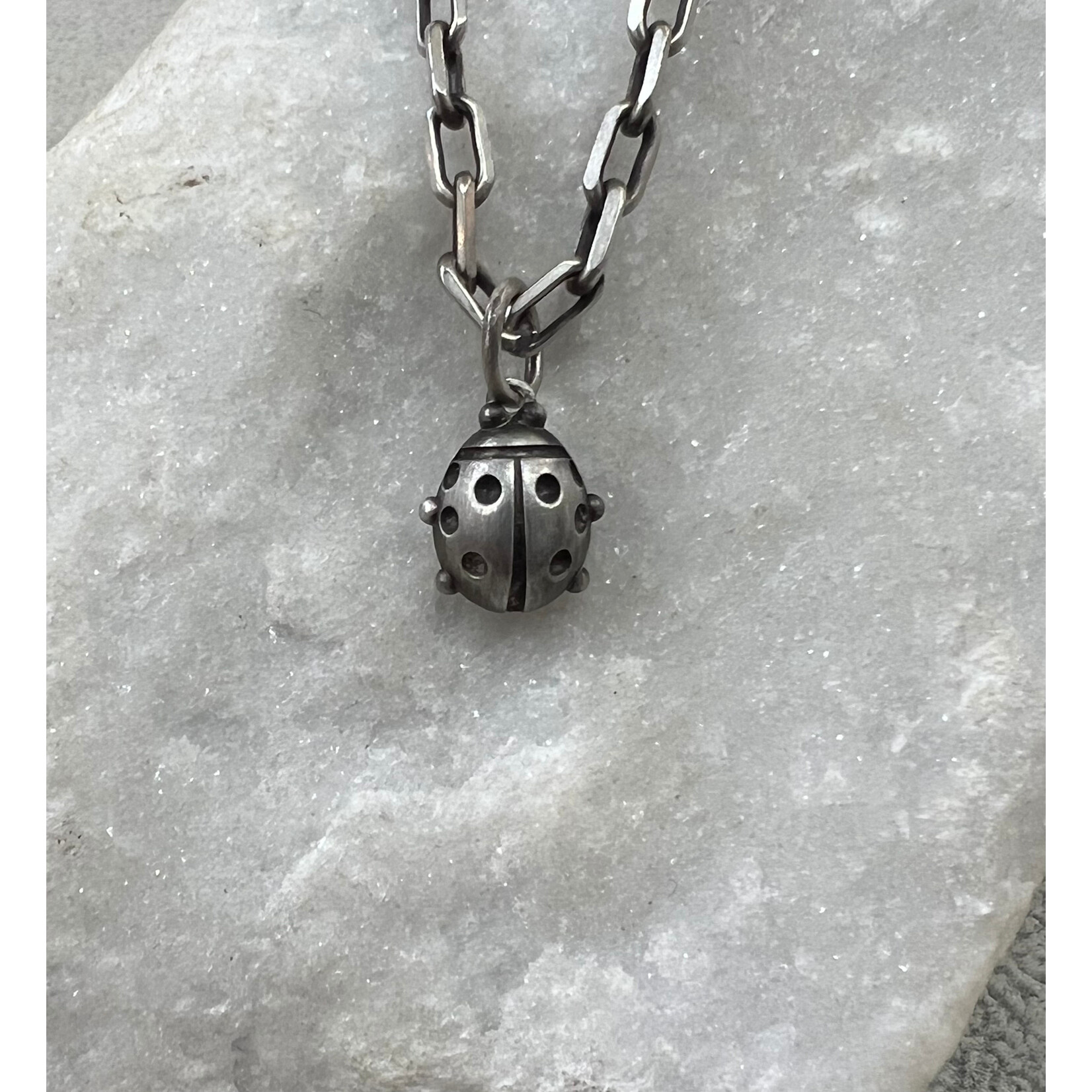 Kelly O'Donovan Luck & Love Ladybug Charm Pendant With Red Enamel Heart on Reverse