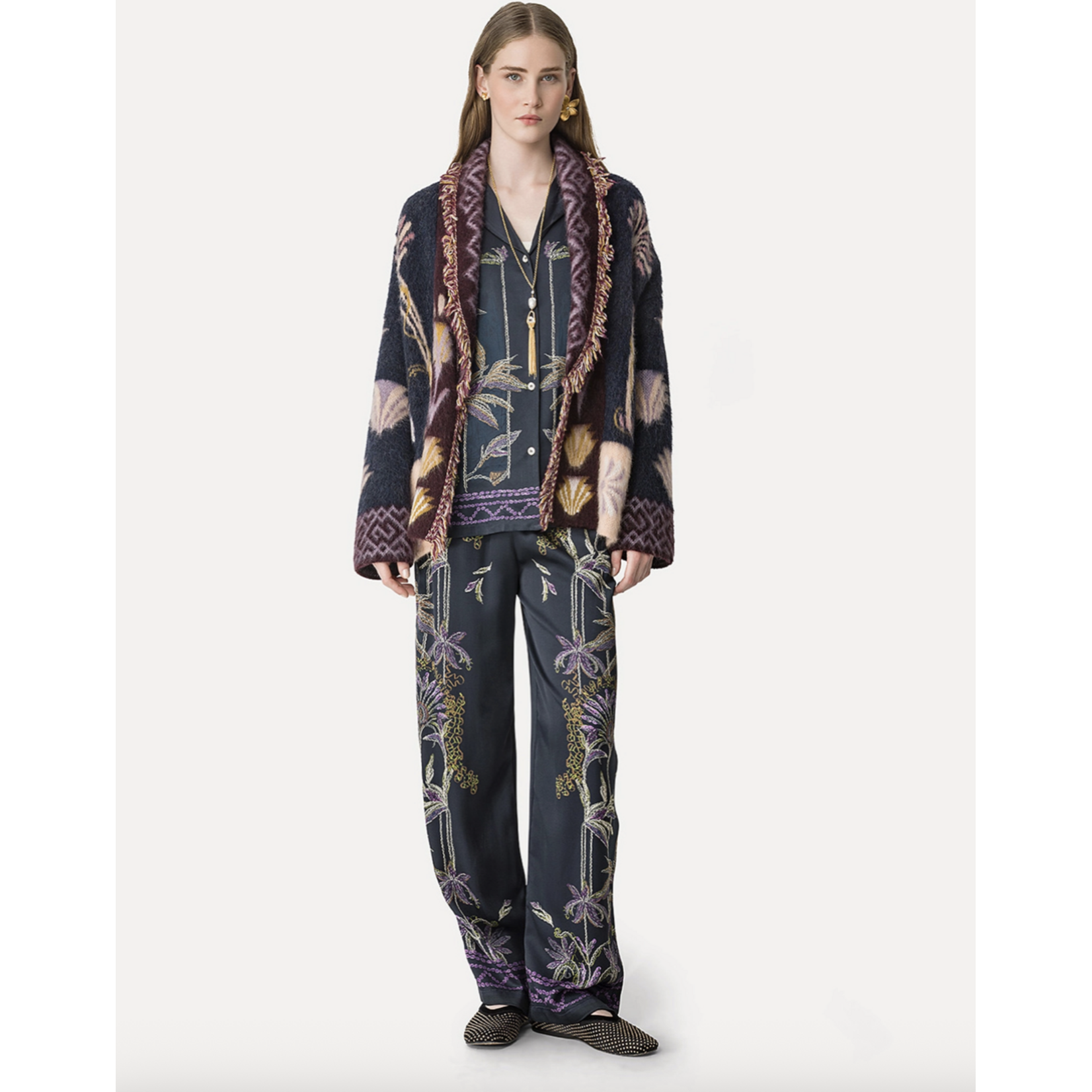 Forte Forte "Sogni" Print Envers Satin Elasticated Pants