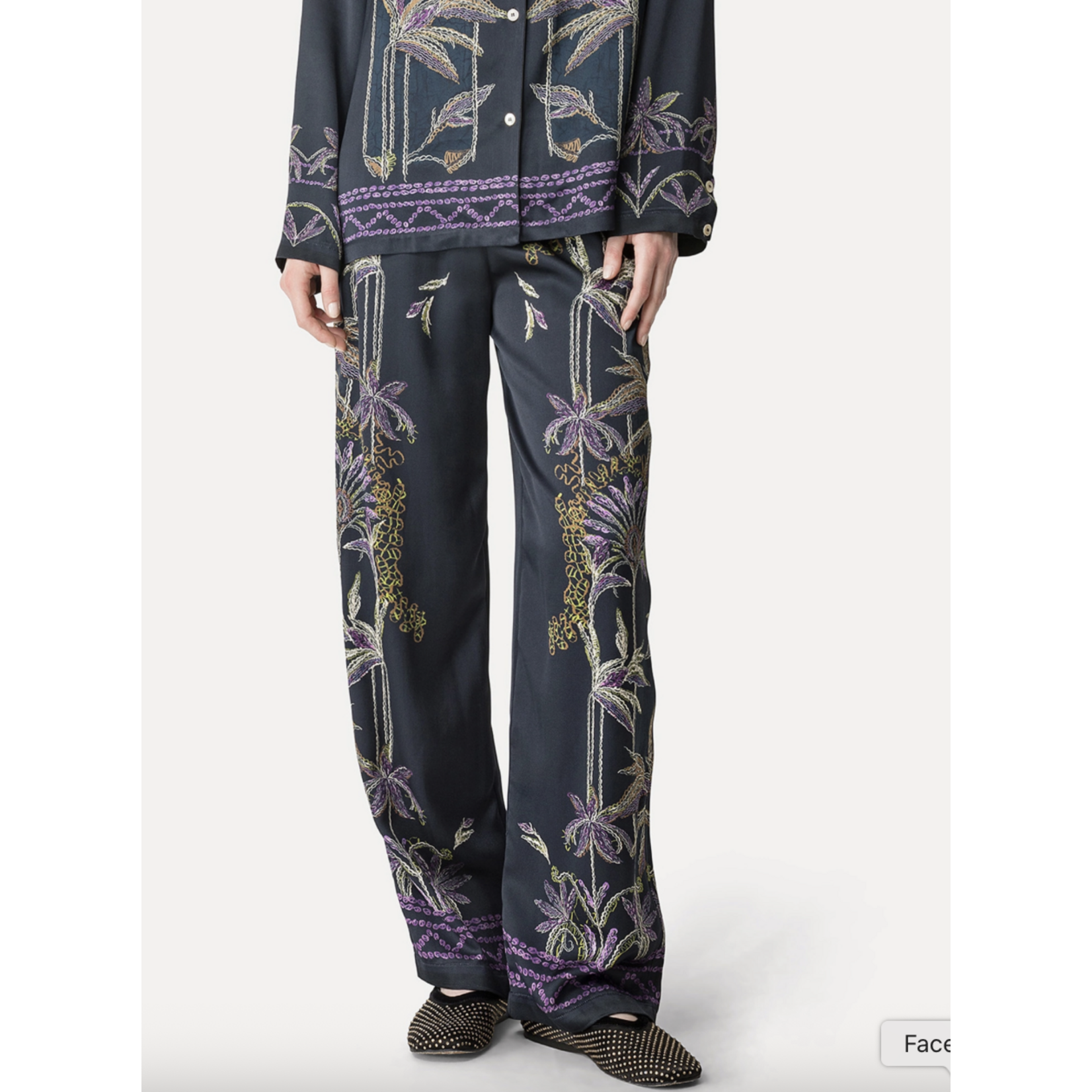 Forte Forte "Sogni" Print Envers Satin Elasticated Pants