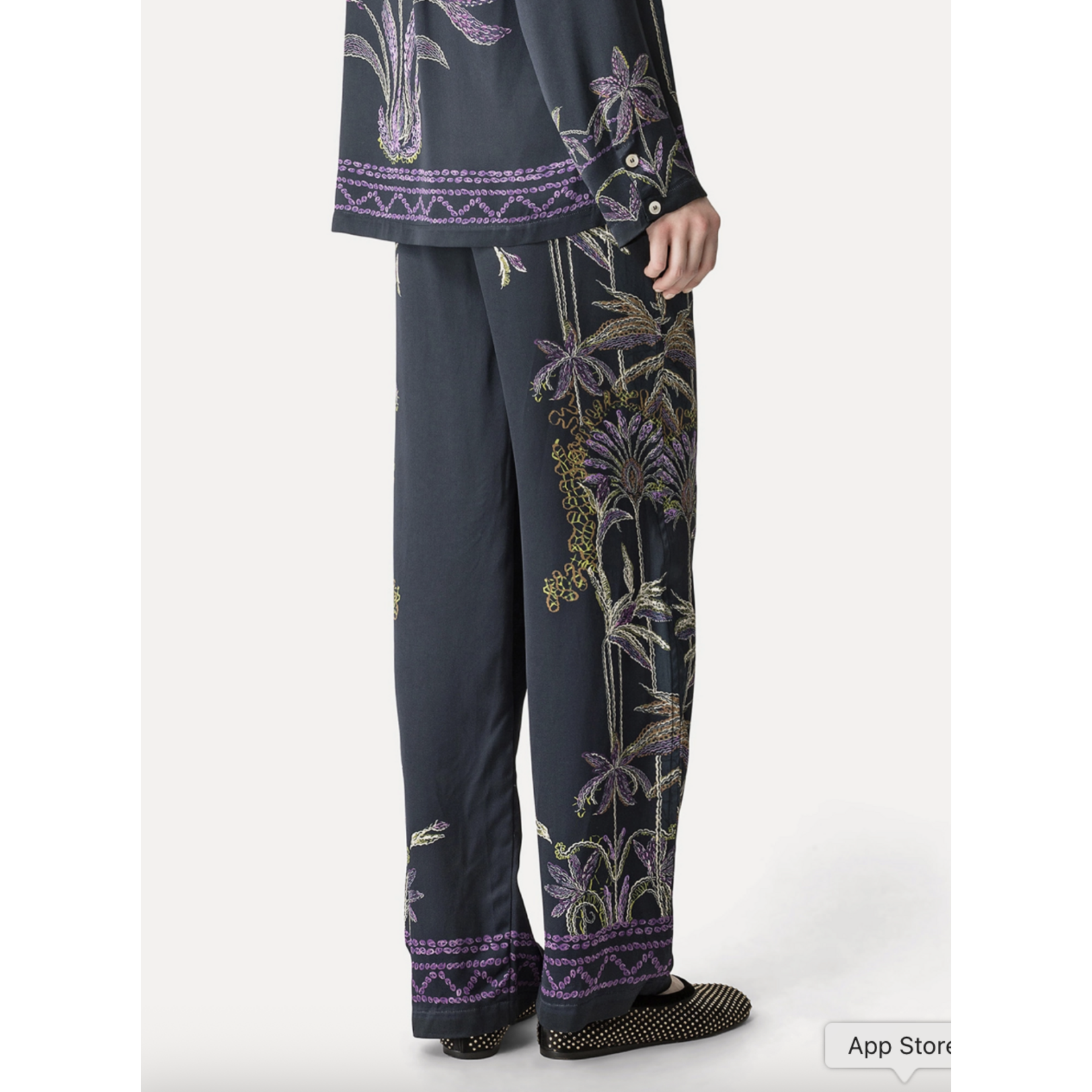 Forte Forte "Sogni" Print Envers Satin Elasticated Pants