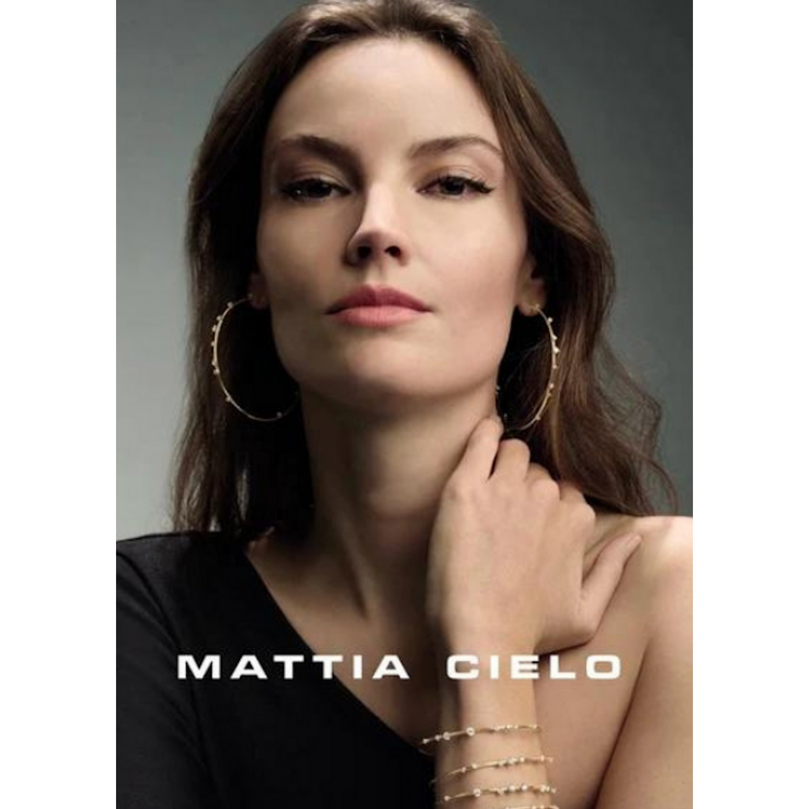 Mattia Cielo Large Rugiada 18k Yellow Gold & Diamond (.47ct) Hoop Earrings