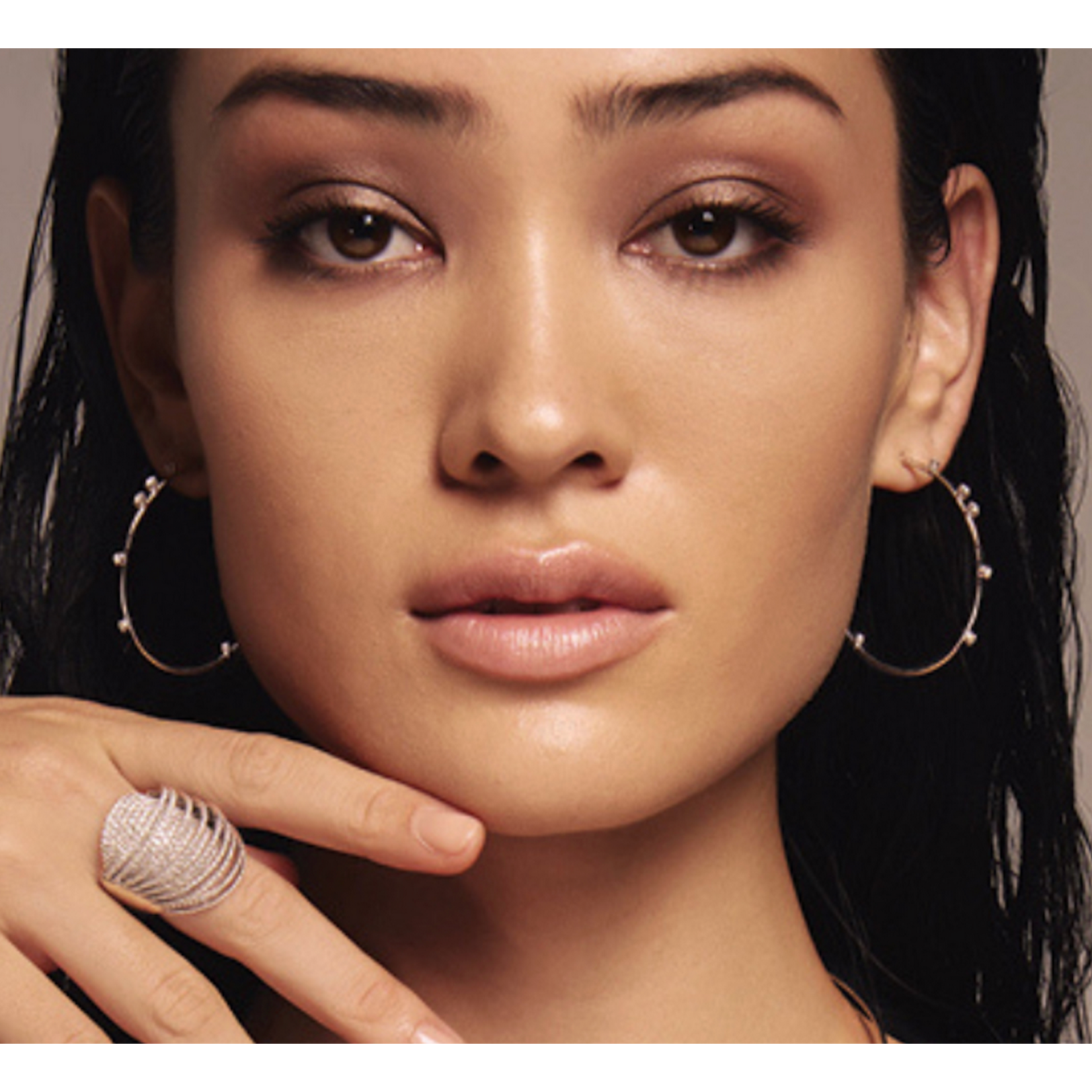 Mattia Cielo Medium Rugiada Rose Gold & Diamond Hoop Earrings