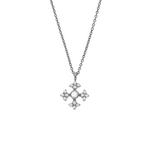 Sethi Couture Arya Petite Crosse White Diamond Necklace