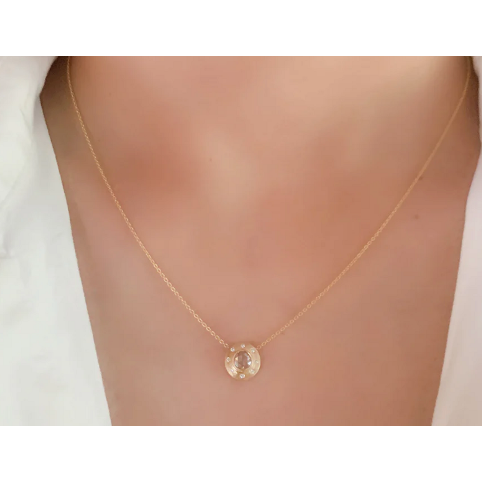 Sethi Couture 18k Dunes Classic White Diamond Necklace