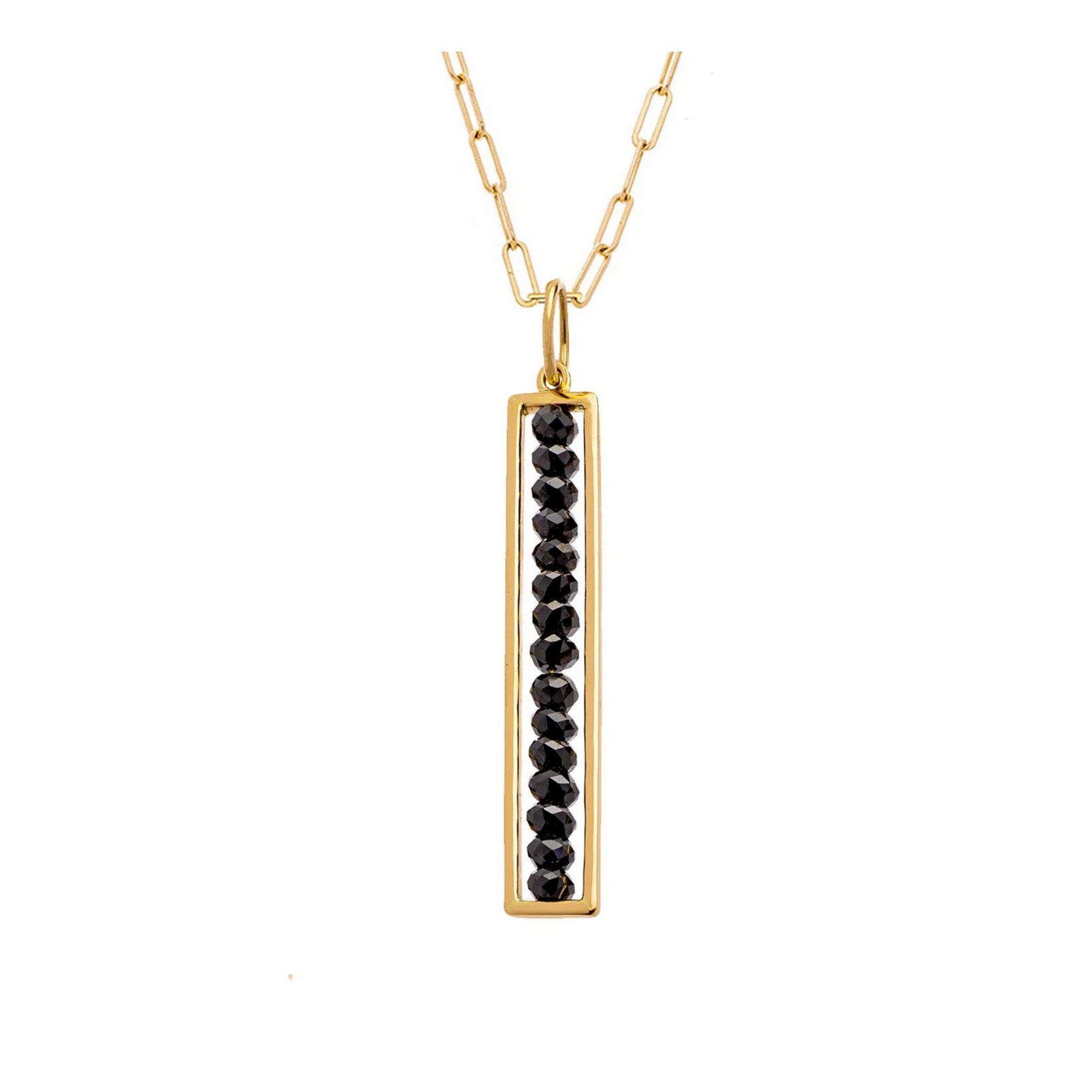 Sethi Couture 18k Yellow Gold and Black Diamond Pendant