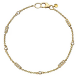 Sethi Couture 18k Rose Gold and Diamond Barrel Bracelet