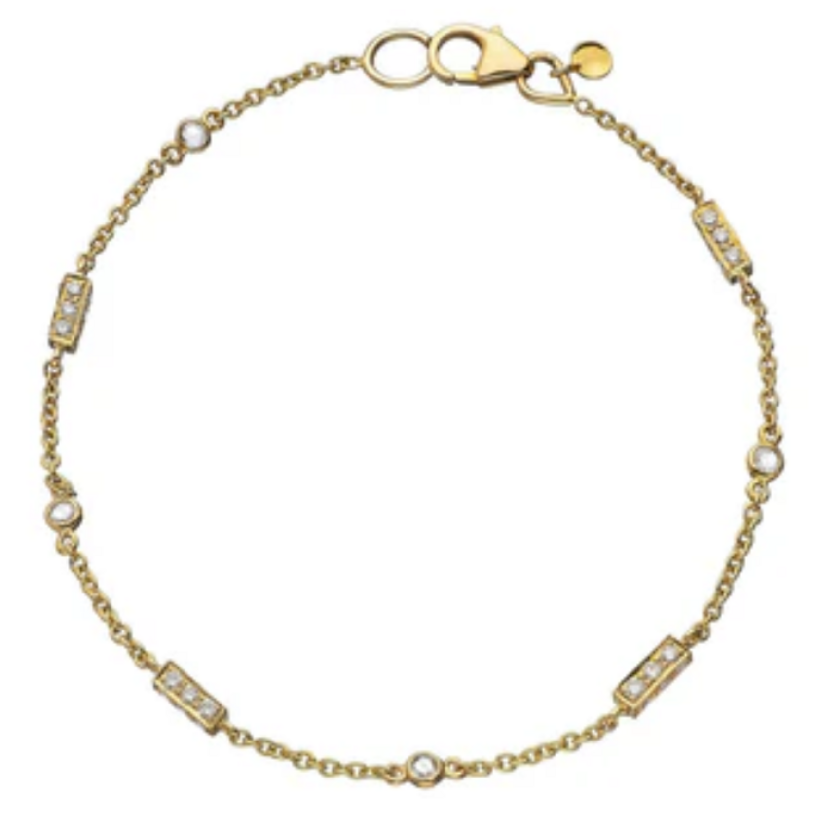 Sethi Couture 18k Rose Gold and Diamond Barrel Bracelet