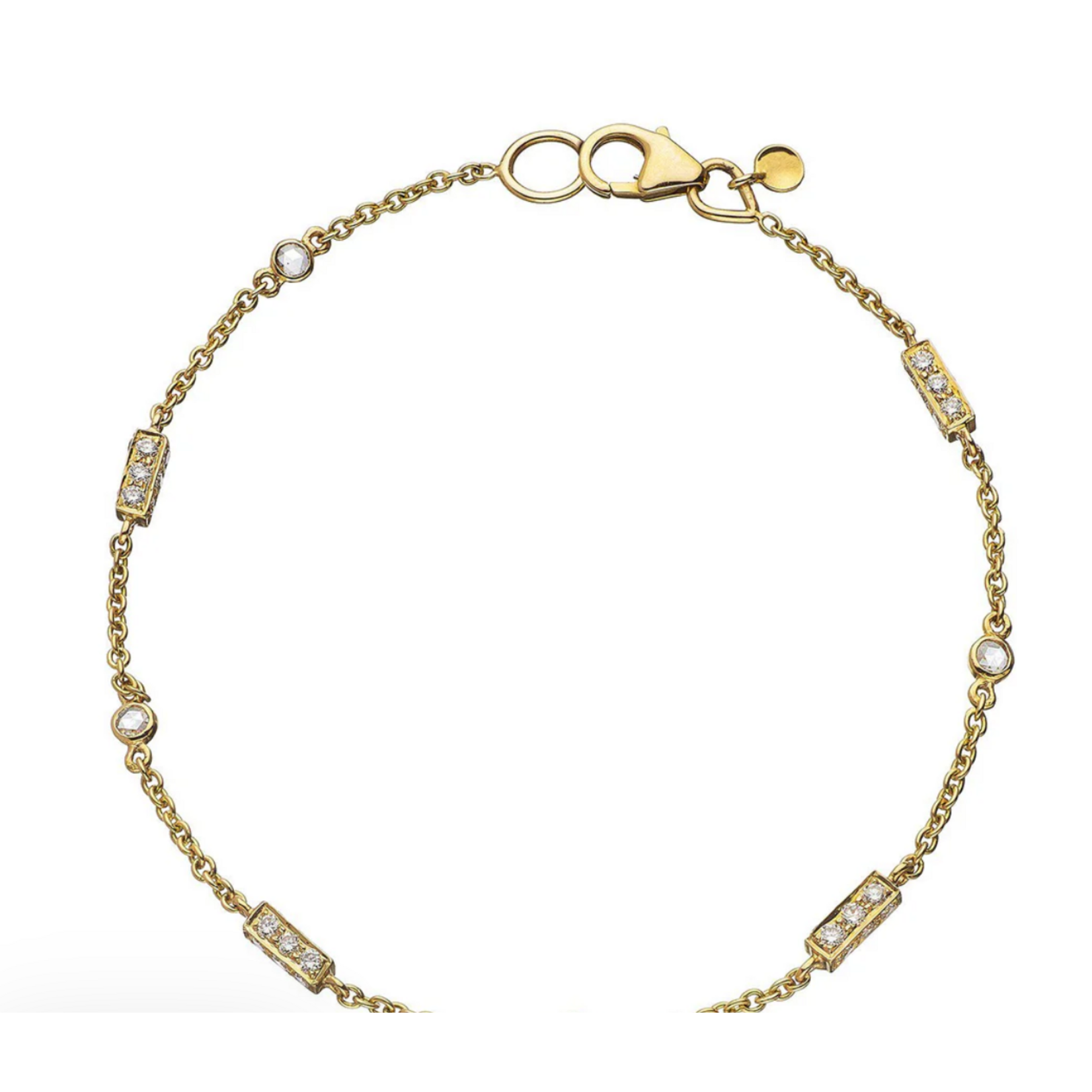 Sethi Couture 18k Rose Gold and Diamond Barrel Bracelet