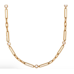 Sethi Couture 18k Mixed Link and Diamond "Lola" Chain