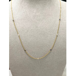 Andi Alyse Diamond (.33ct) and Sapphire (.38ct) 18K Yellow Gold (2.6gr) Necklace, 20"