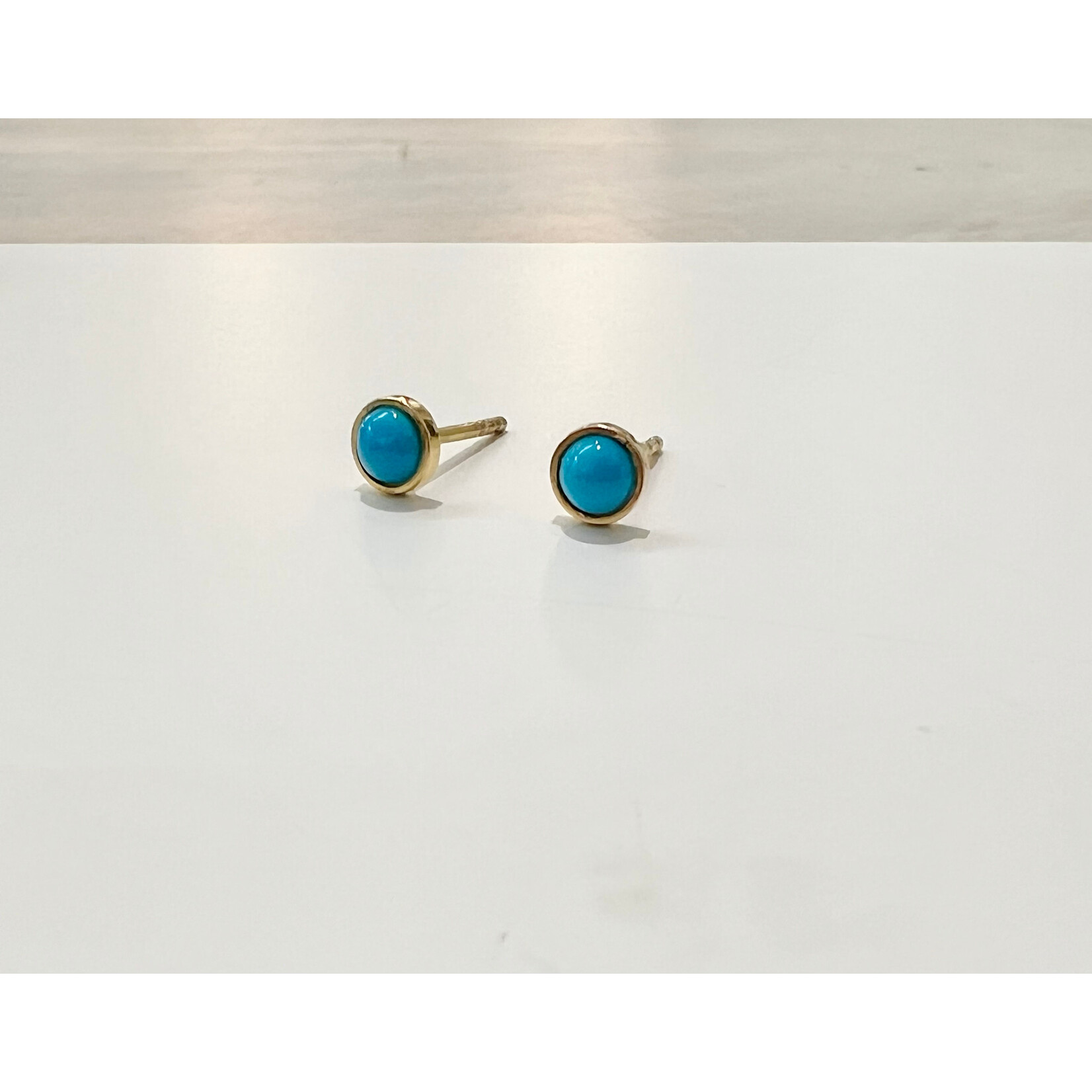 Andi Alyse Turquoise (.51ct) and 18K Yellow Gold (1.05gr) Stud Earrings