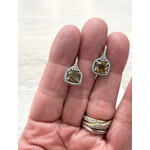 Andi Alyse Spinel and Pave Diamond Drop Earrings in 14K White Gold
