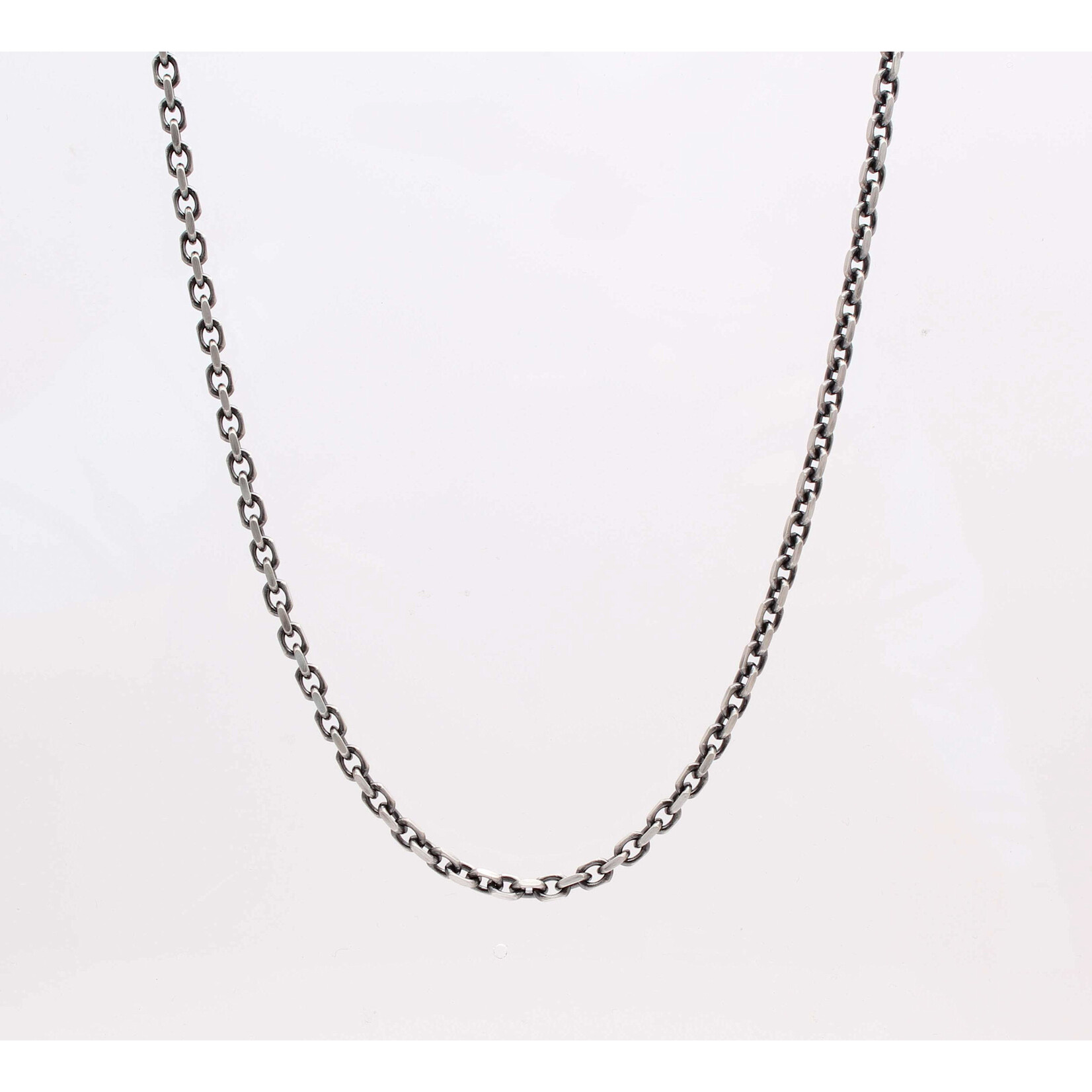 Armenta Old World Blackened Sterling Silver 20" Box Chain, 16-18-20"