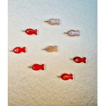 Lui Jewelry Peach Moonstone Fish with Diamond Eye