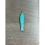 Lui Jewelry Amazonite Fish with Diamond Eye Charm, 14k