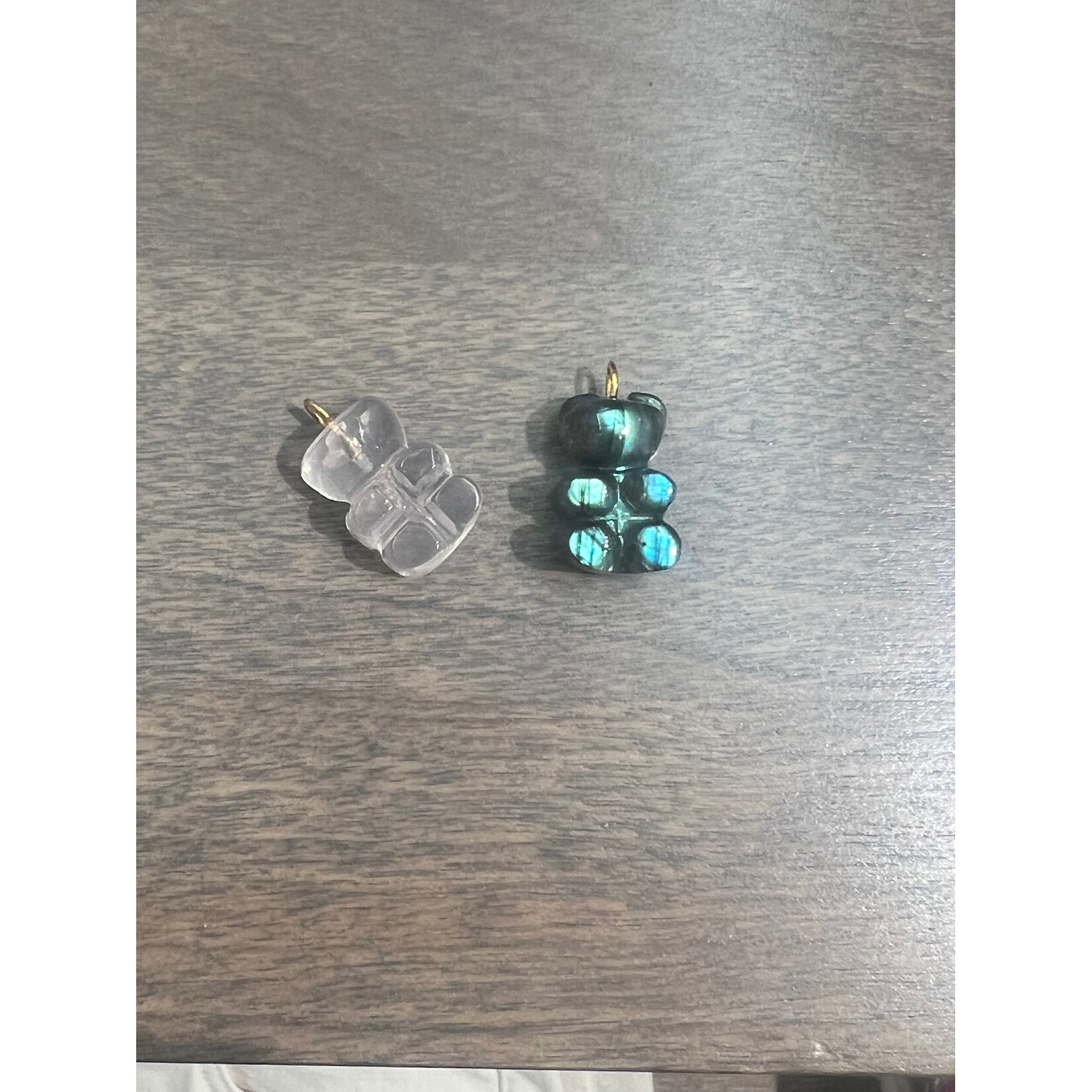 Lui Jewelry Labradorite Bear Charm, 14k