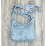 Cindy Kirk Sonya - Natural Denim Leather w/Grey Stitching