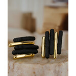 Sarah Graham Metalsmithing Gloss Stud Earrings with Five Sticks