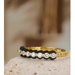 Sarah Graham Metalsmithing Scallop 9 Stone Band (.18ct diamonds), 18k, and Cobalt Chrome