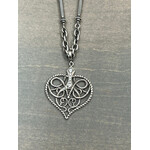 Cynthia Bach Sterling Silver Gitan Scrolled Aspen Leaf w/ Diamonds