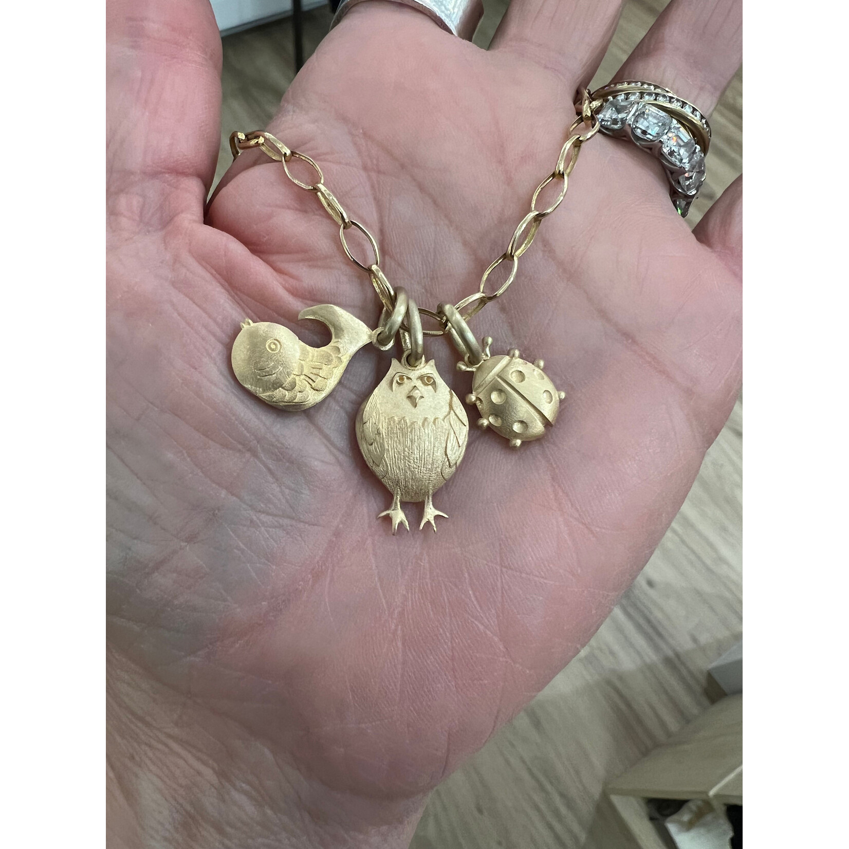 Kelly O'Donovan Fortunate Fish Charm Pendant, 18k