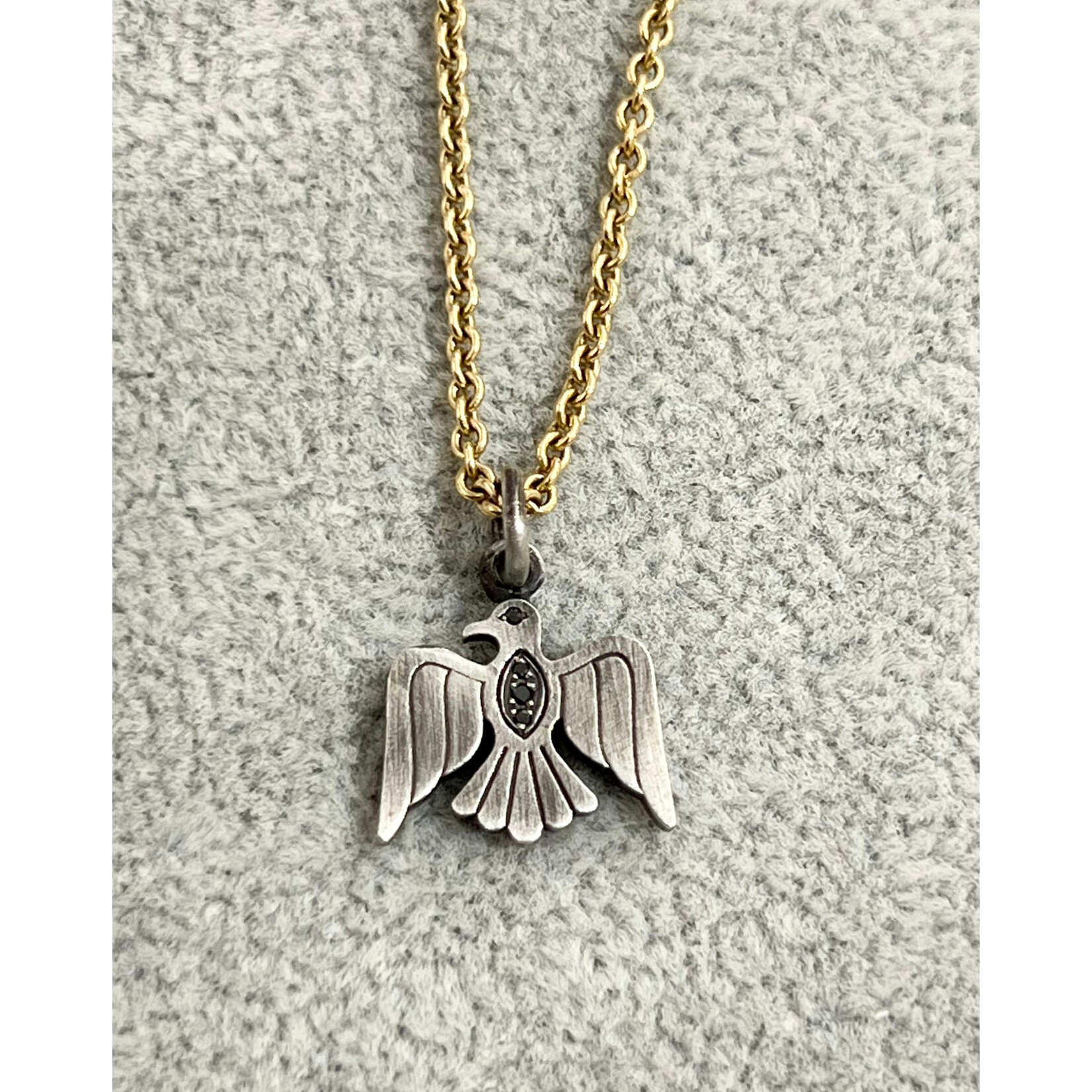 Kelly O'Donovan Peace Baby Dove, Sterling Silver and Black Diamonds