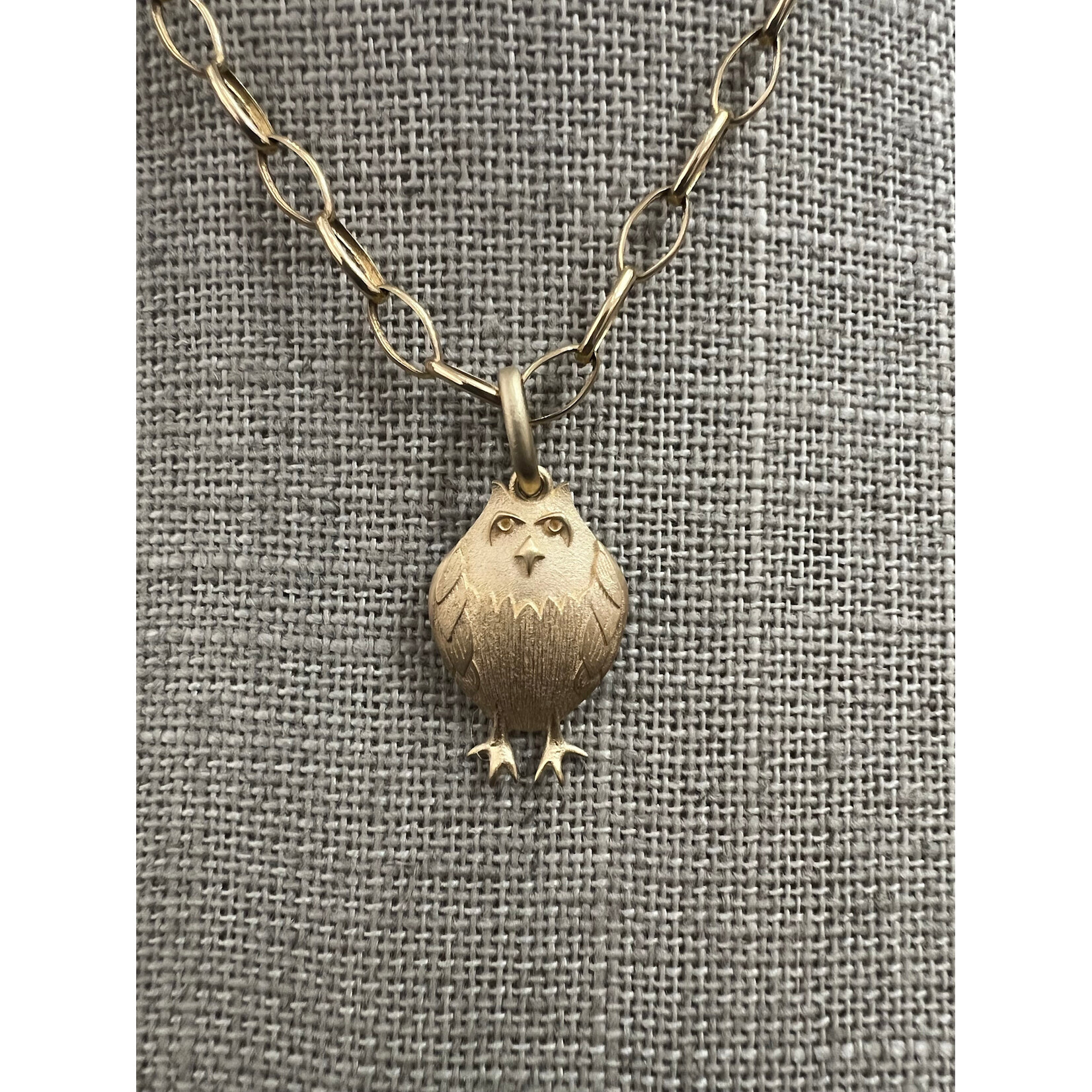 Kelly O'Donovan Wise Owl Charm Pendant, 18k
