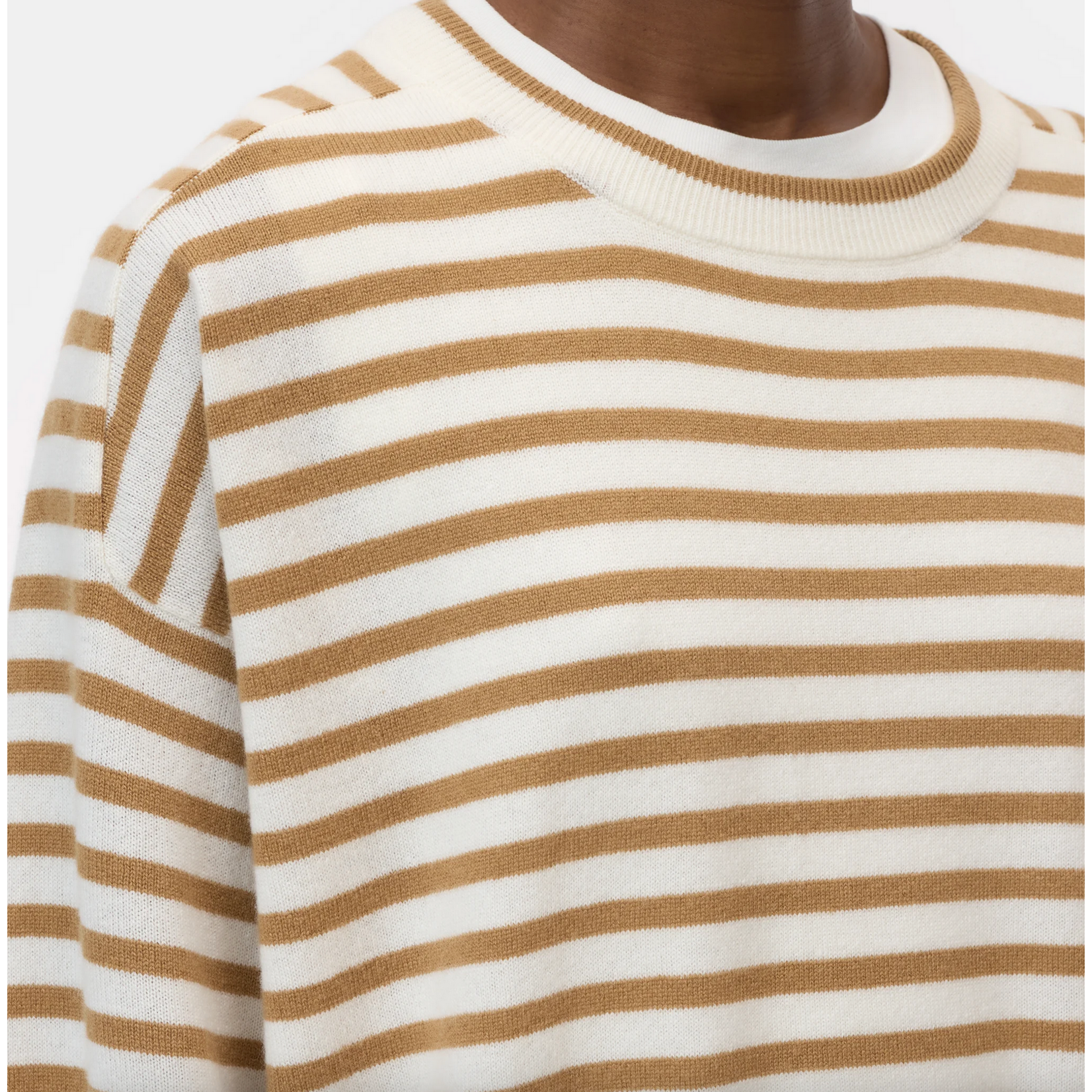 Closed Striped Crew Neck Long Sleeve
