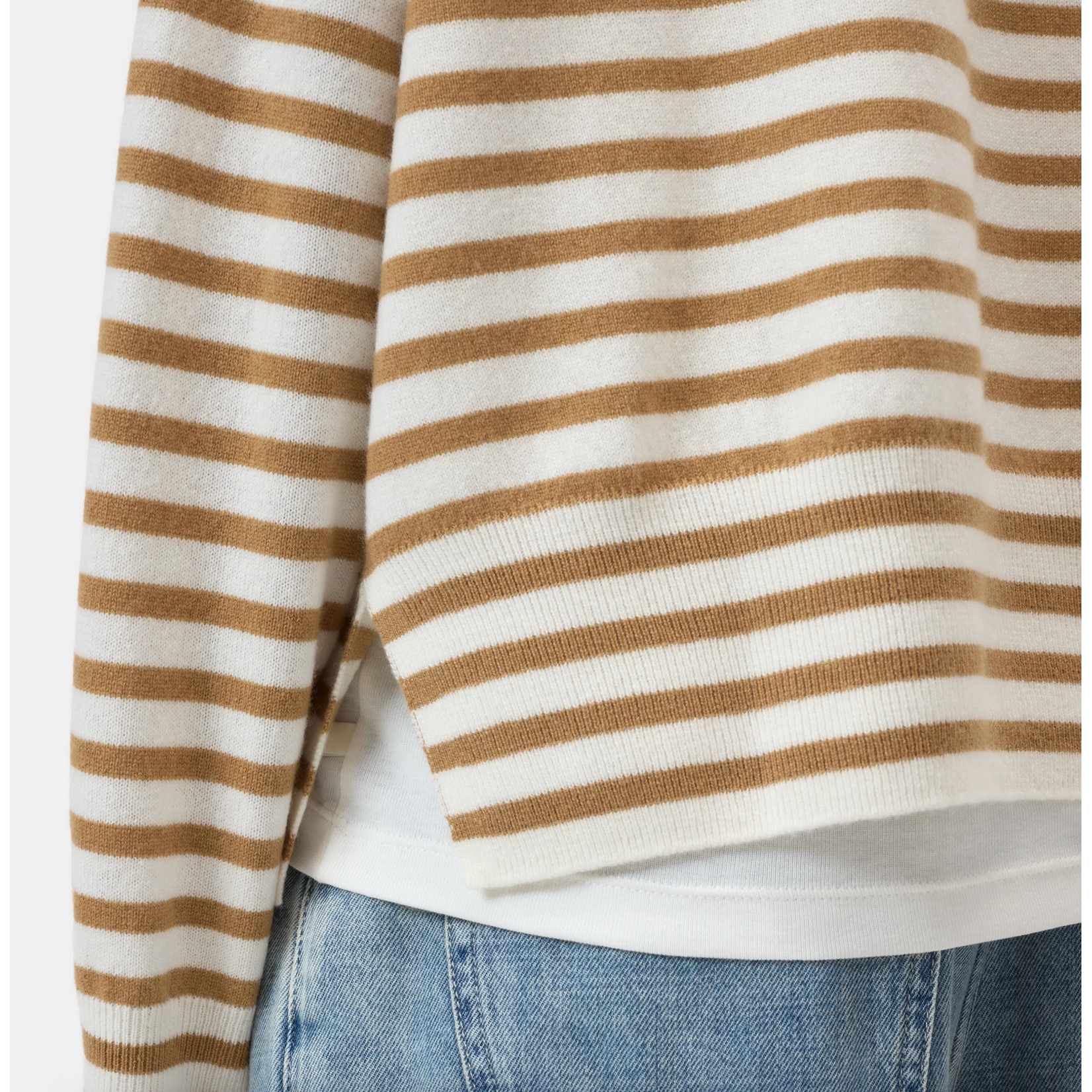 Closed Striped Crew Neck Long Sleeve