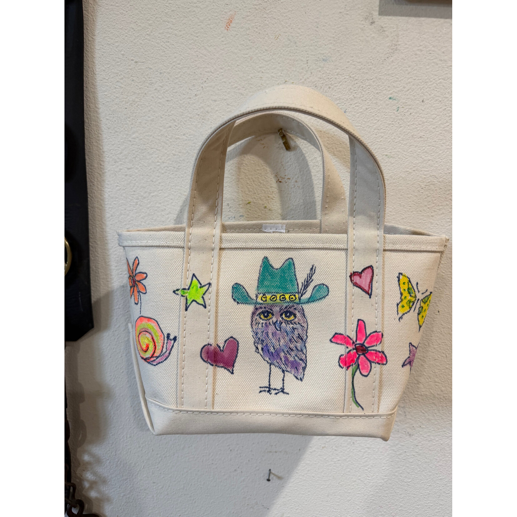 Kim Wyly Hand Painted Mini Canvas Tote