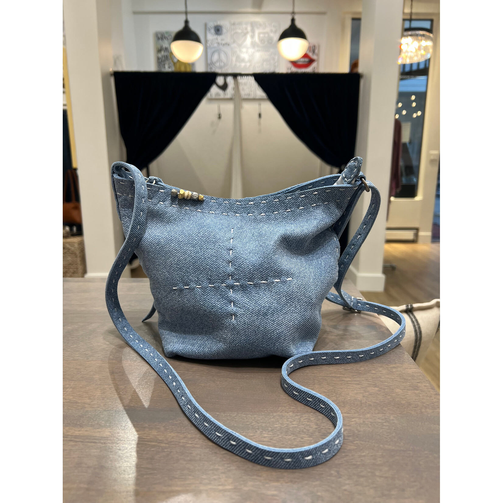 Cindy Kirk Tara - Blue Denim w/White