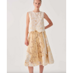 Beatrice Embroidered Organza Midi Skirt