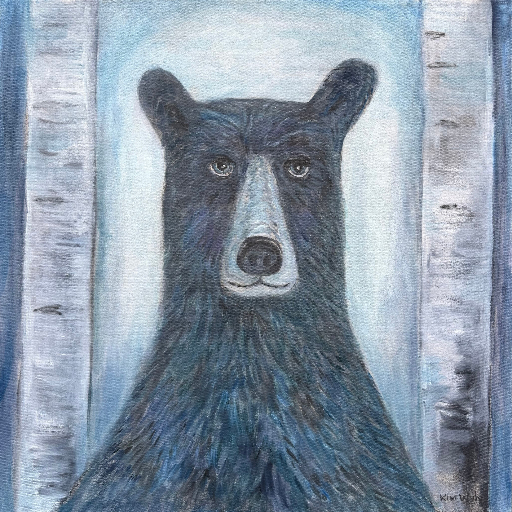 Kim Wyly "Echoes in Indigo", 24 x 24 inches