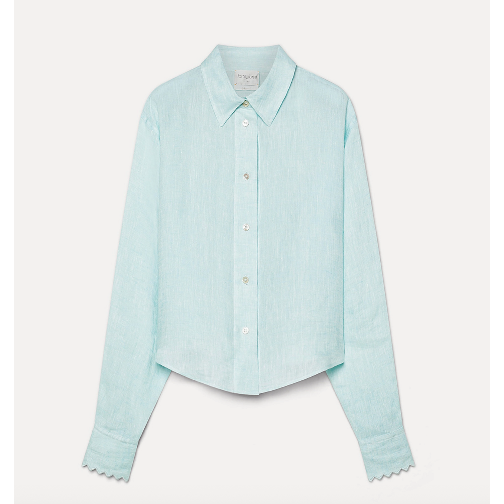 Forte Forte Linen Gauze Embroidered Edges Shirt