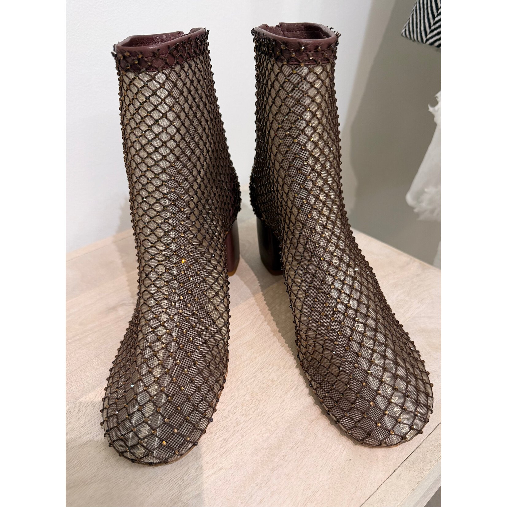 Forte Forte Strass Mesh Ankle Boots