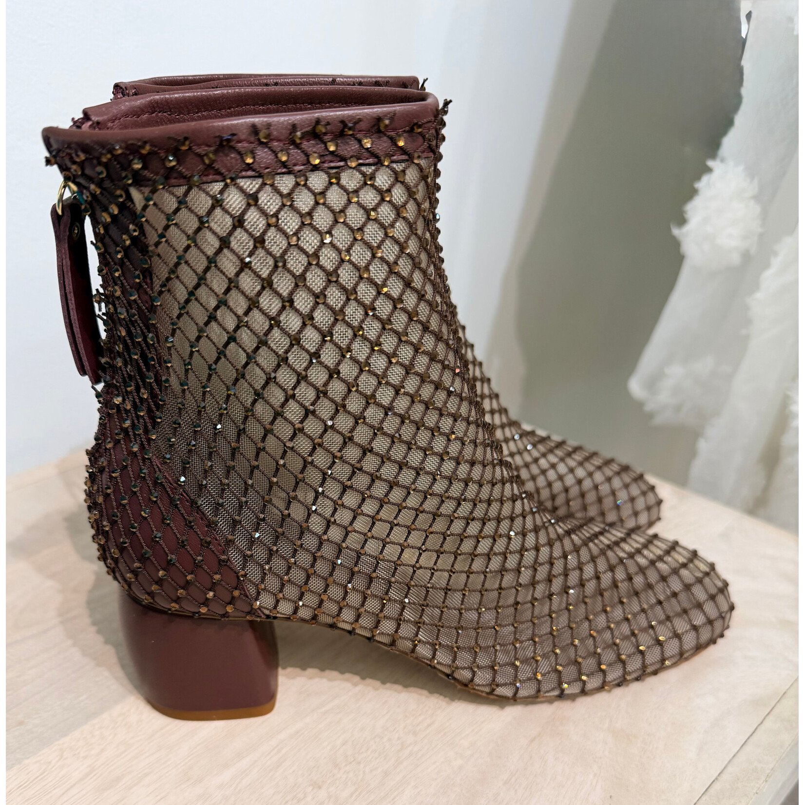 Forte Forte Strass Mesh Ankle Boots