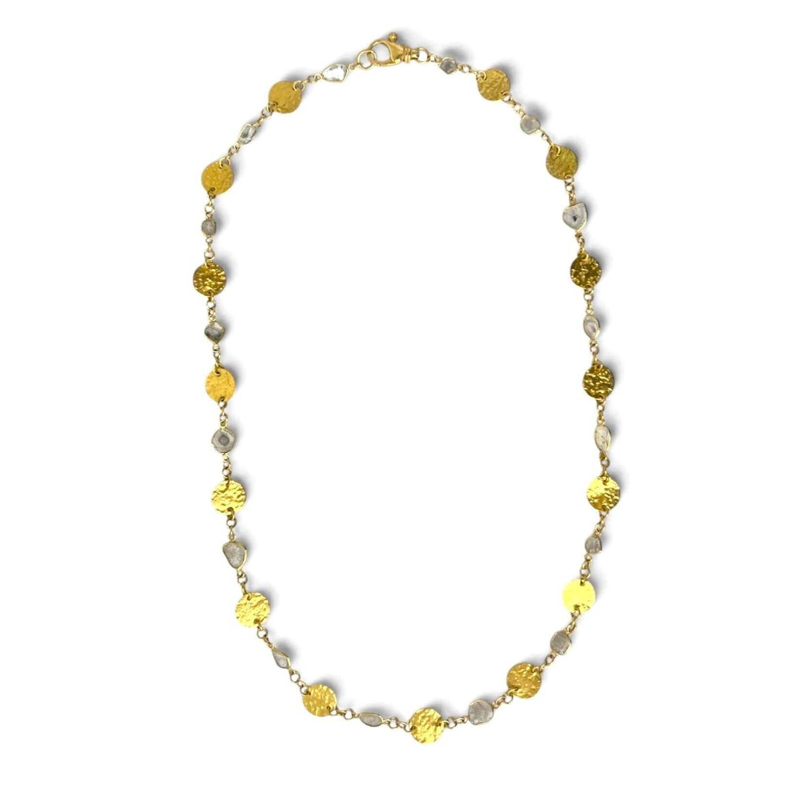 ARA Collection Sliced Diamond and 24k Gold 18 Inch Necklace