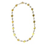 ARA Collection 24k Gold and Diamond Slice 17 inch Necklace